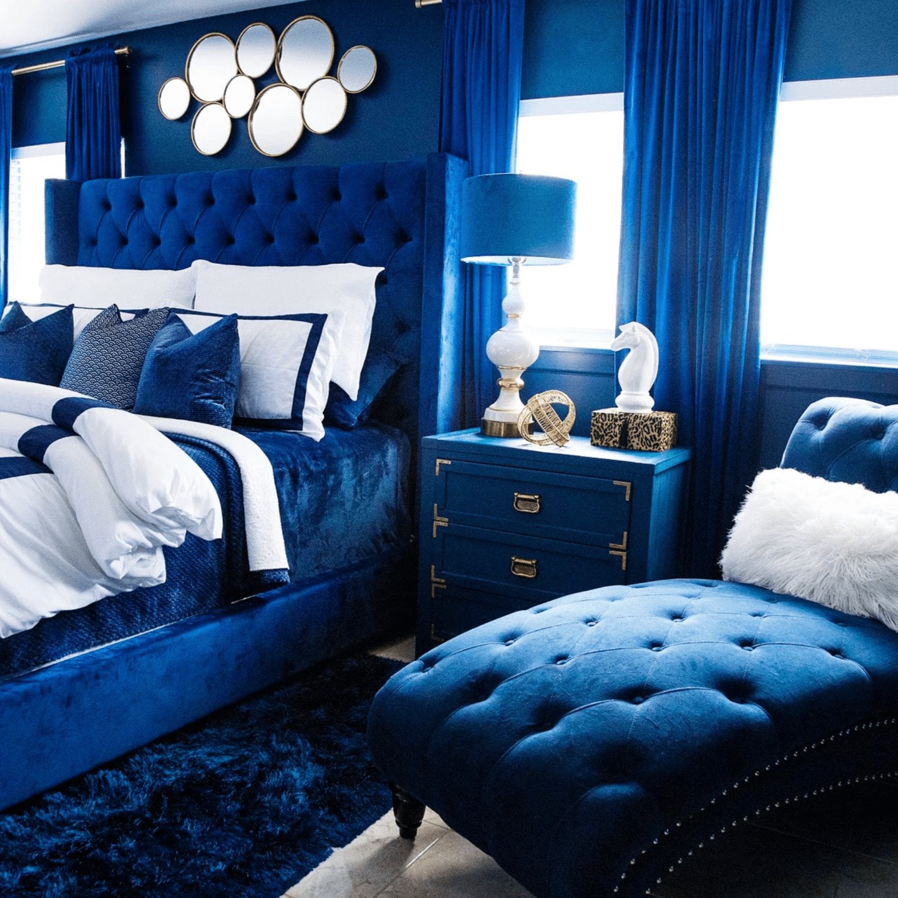 Blue Divan Beds