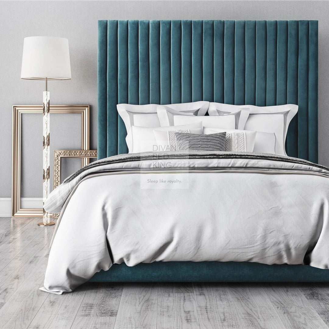 Gemini Luxury  Bed Frame with Tall Panel Headboard