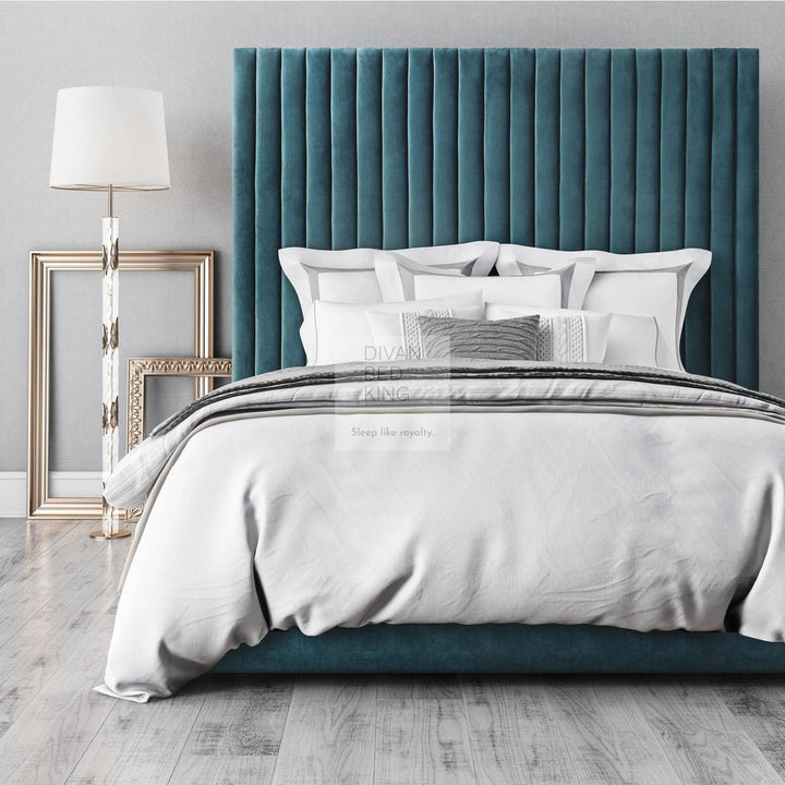 Gemini Luxury  Bed Frame with Tall Panel Headboard