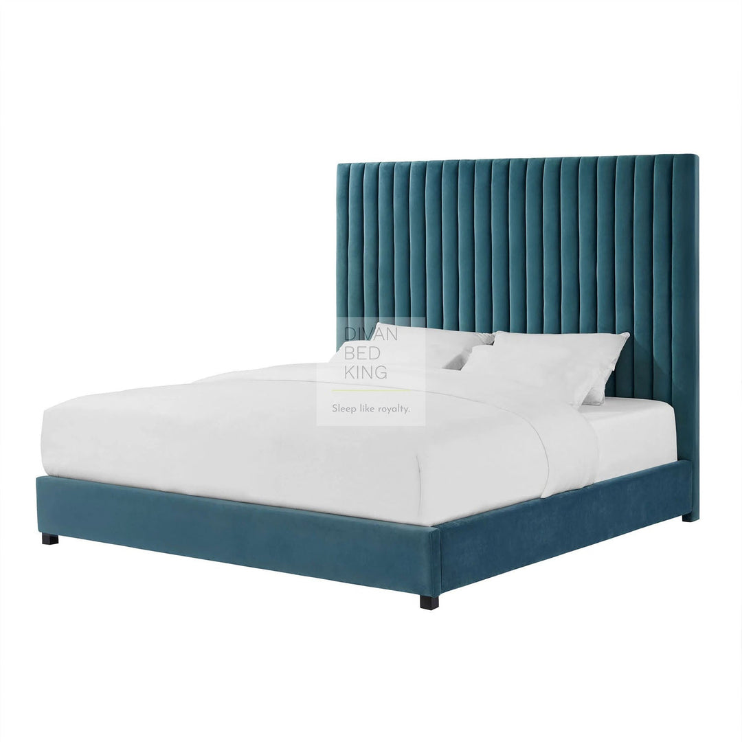 Gemini Luxury  Bed Frame with Tall Panel Headboard