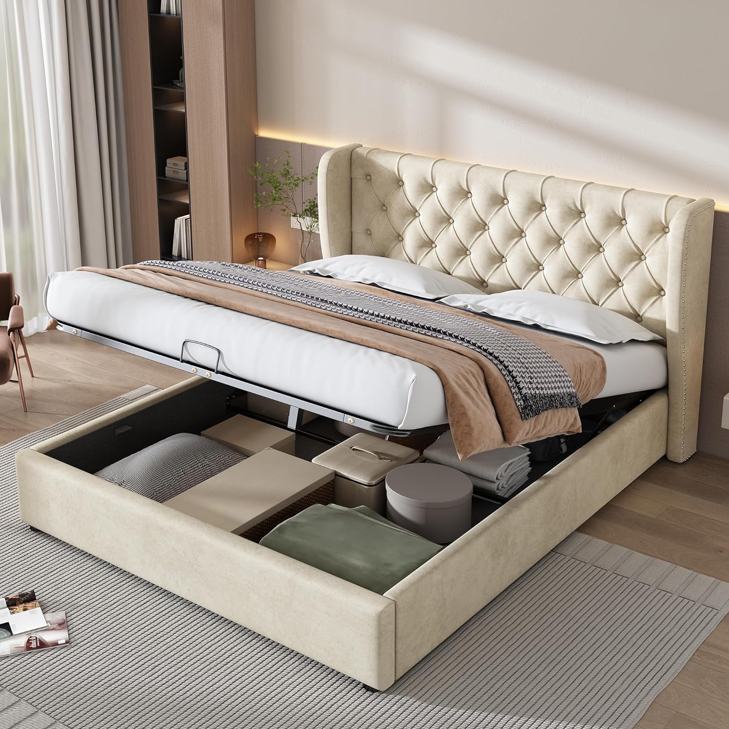 Winged Ottoman Beds