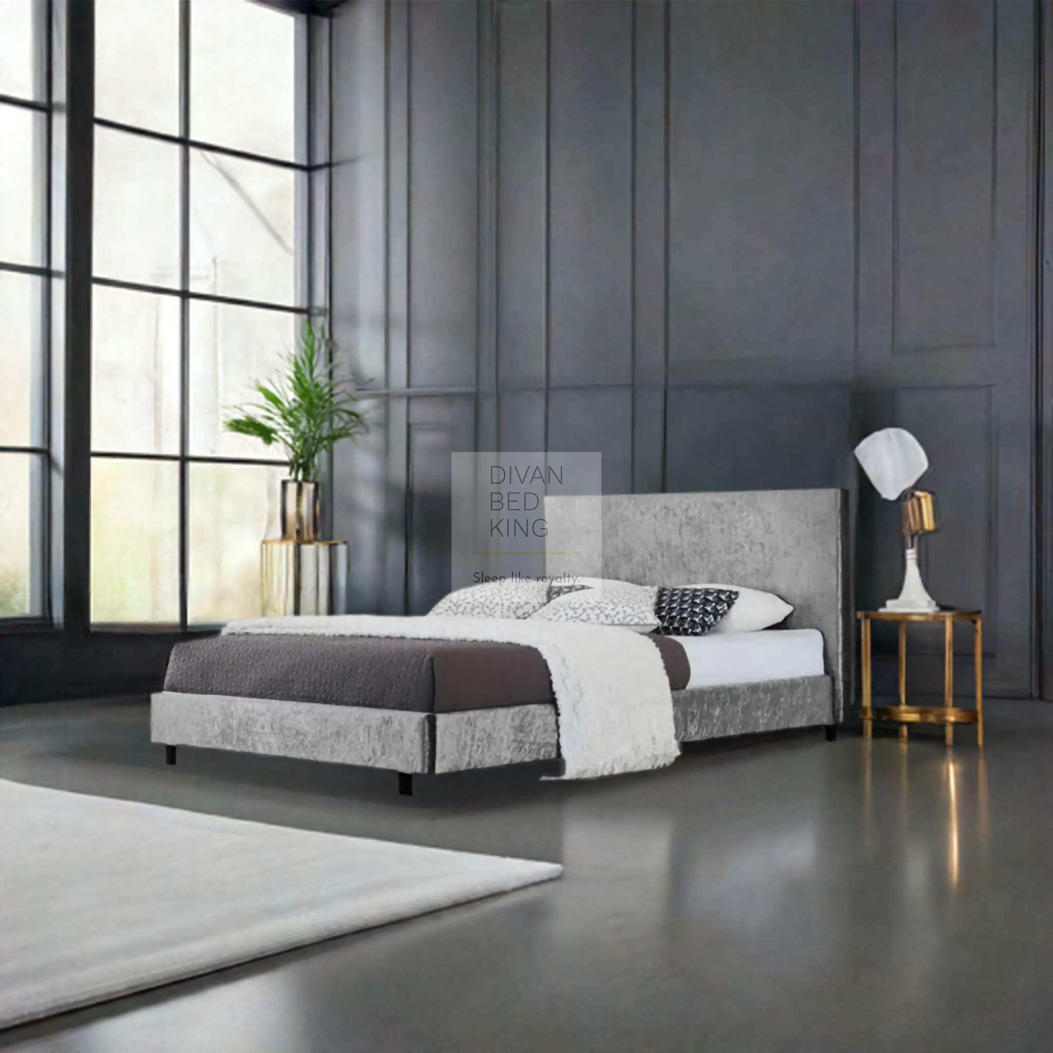 Emmerson Fabric Upholstered Low Rise Bed Frame – Divan Beds UK