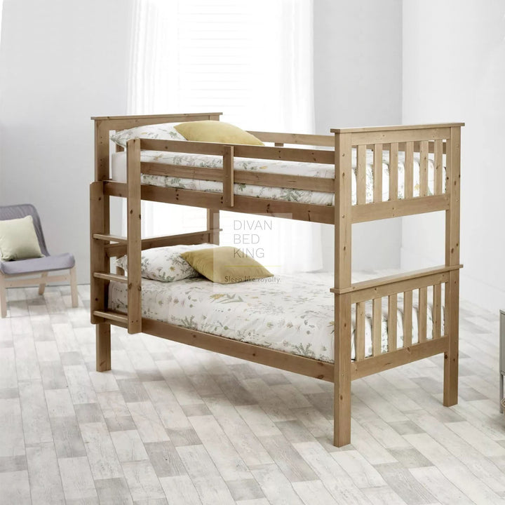 Columbus Detachable Pine Wooden Bunk Bed