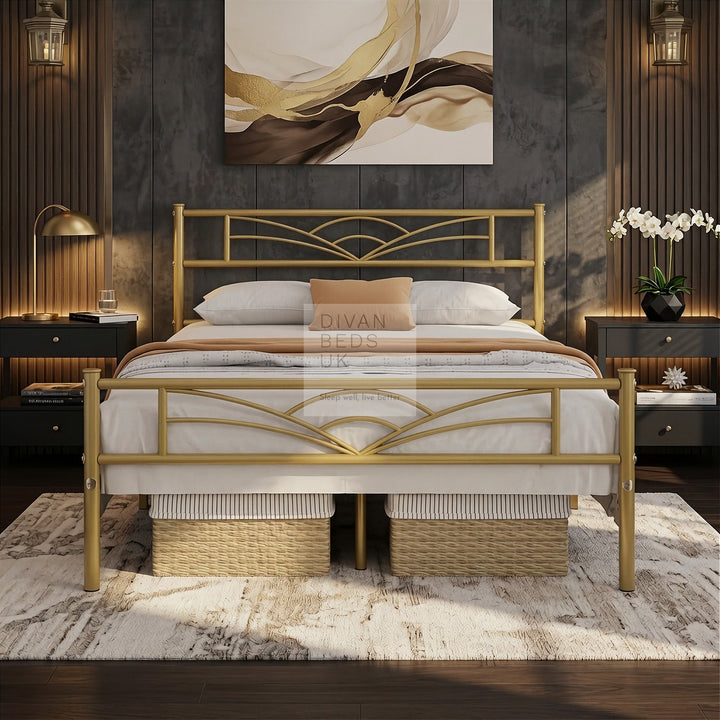 Georgia Gold Metal Bed Frame