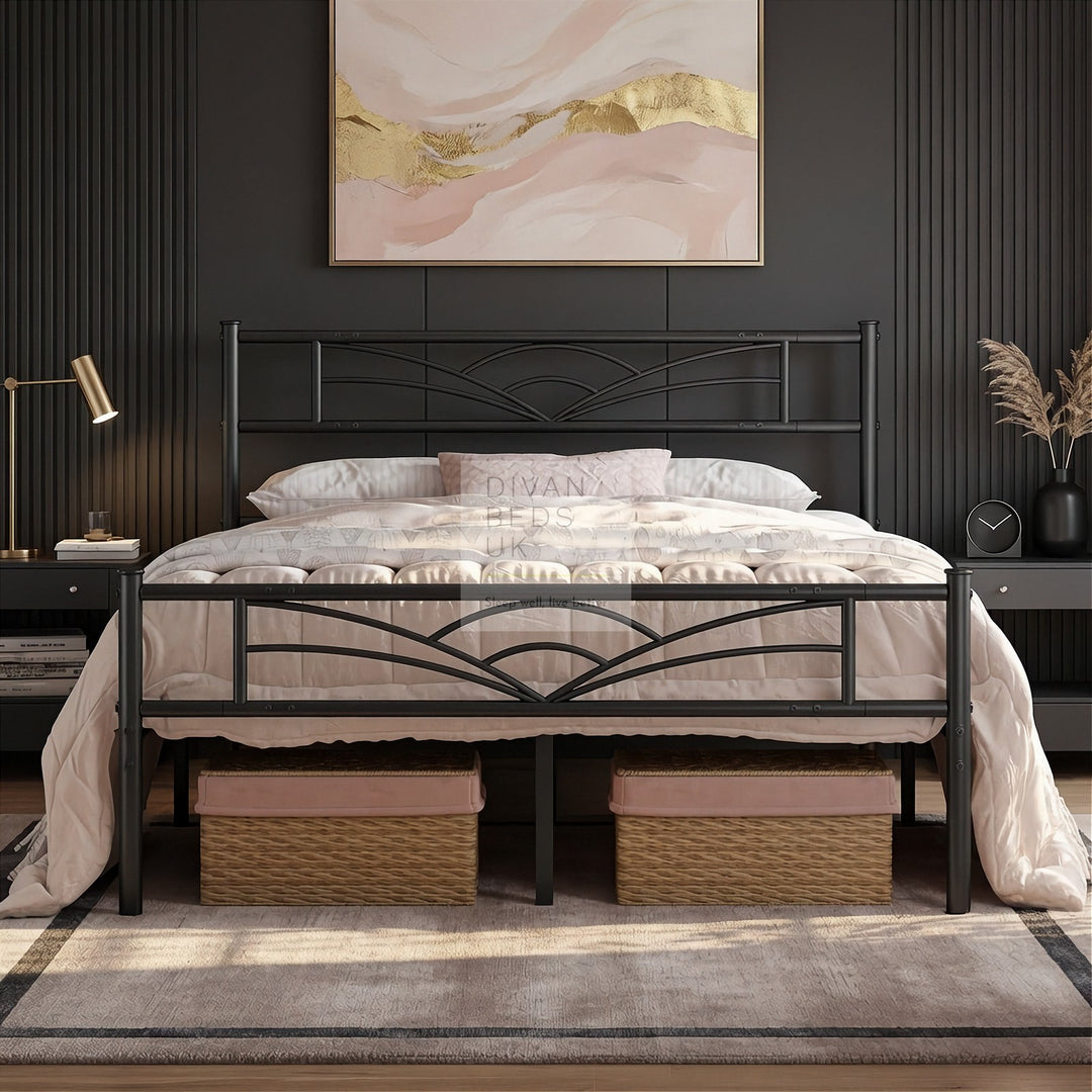 Georgia Black Metal Bed Frame