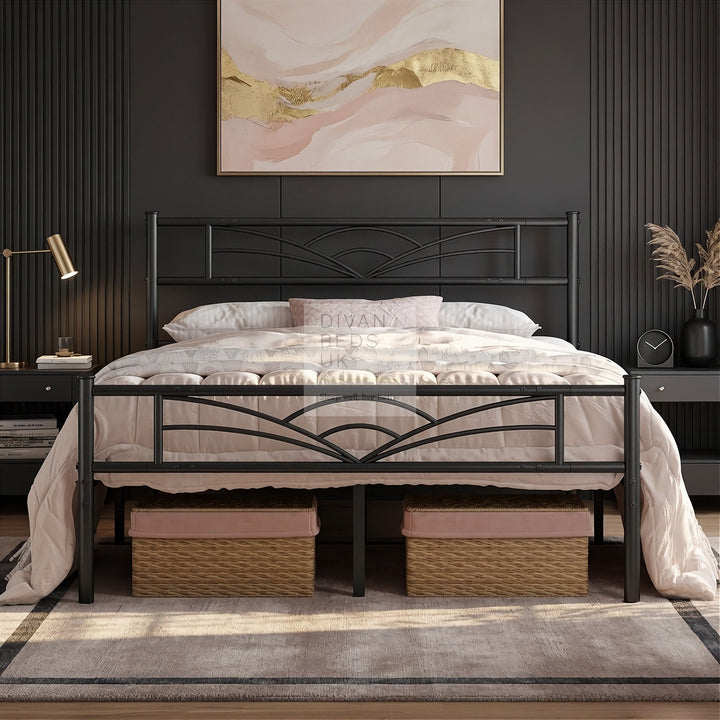 Georgia Black Metal Bed Frame