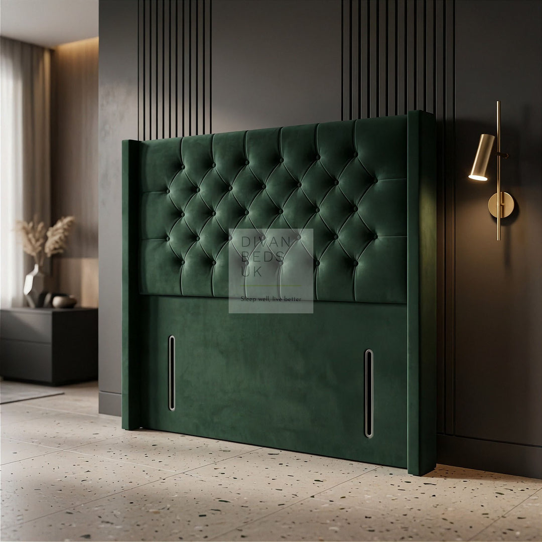 Cambridge Designer Wing Luxury Floor Standing Divan Bed Headboard
