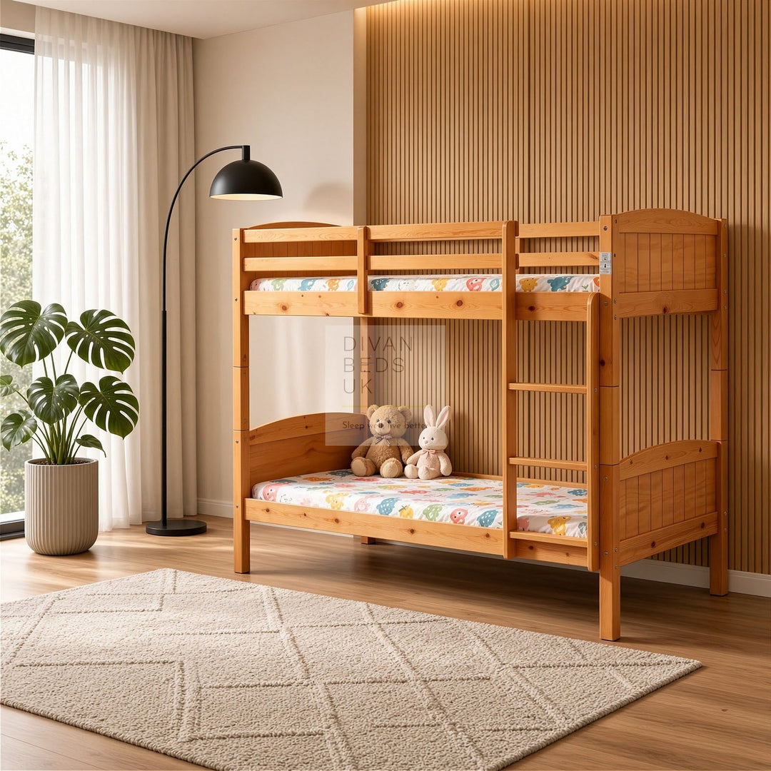 Columbus Detachable Pine Wooden Bunk Bed