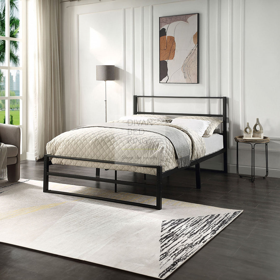 Emiliano Black Metal Bed Frame