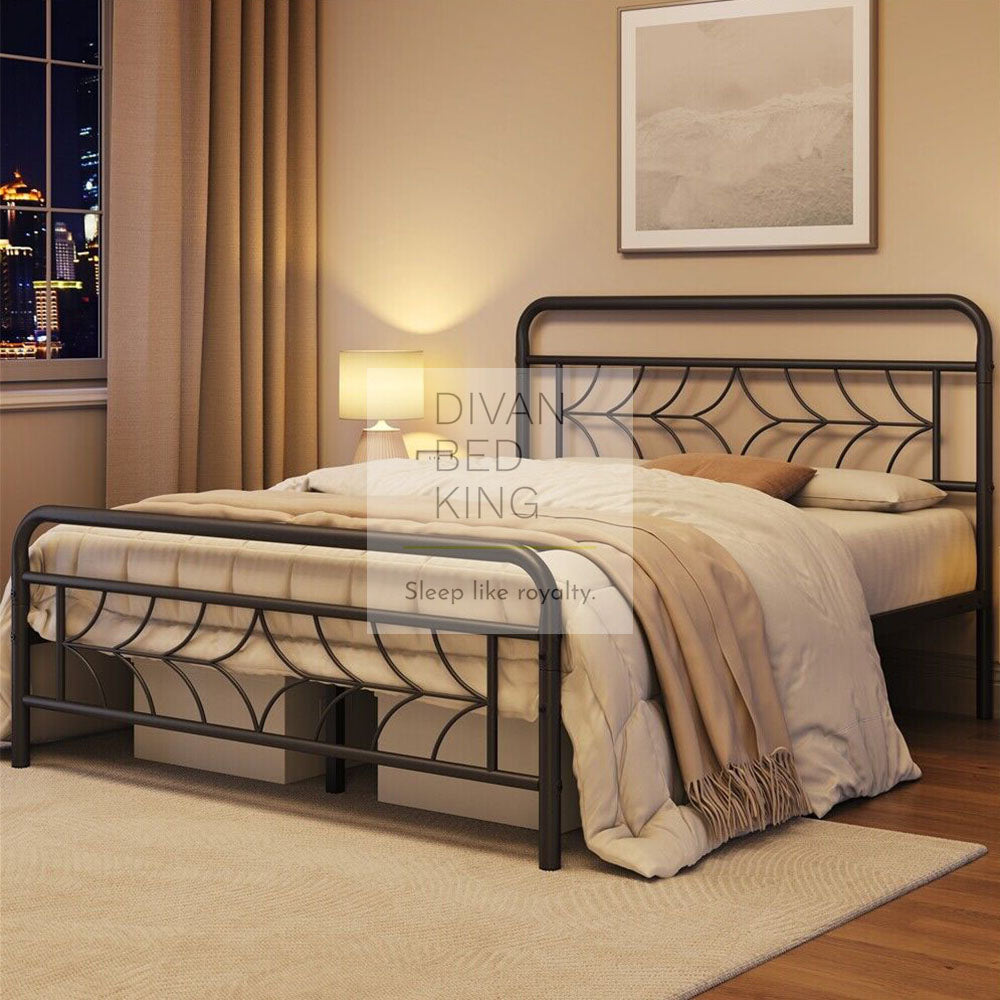 Metal Divan Vector Black Metal Bed Frame – Divan Beds UK
