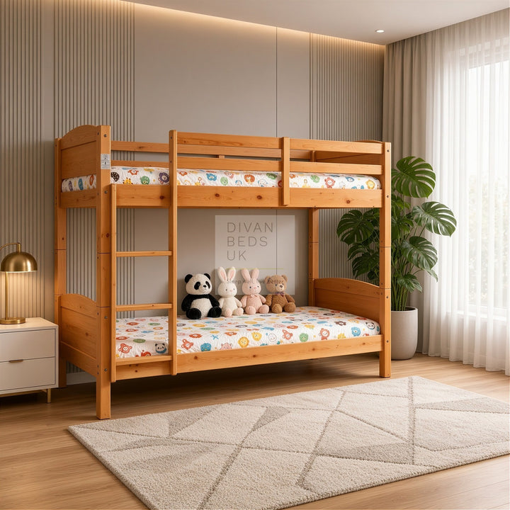 Columbus Detachable Pine Wooden Bunk Bed