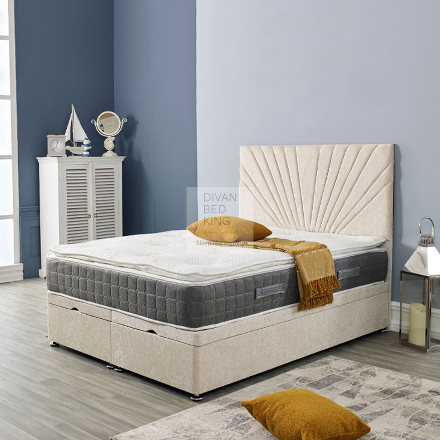 Syrus Array Ottoman Divan with Floor Standing Headboard Option