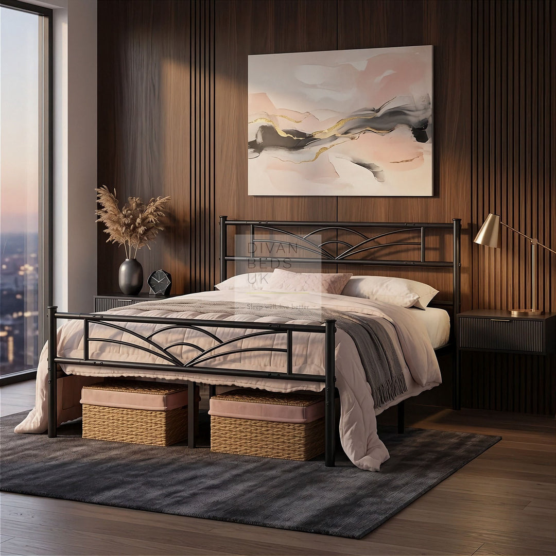 Georgia Black Metal Bed Frame