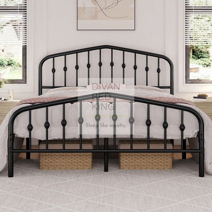 Gatsby Black Metal Bed Frame