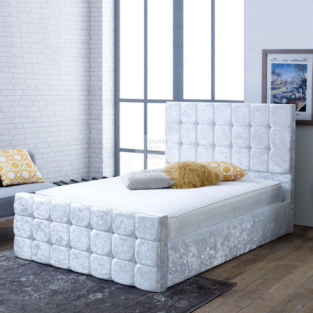 Leya Cube Headboard End Lift Ottoman Storage Bed Frame