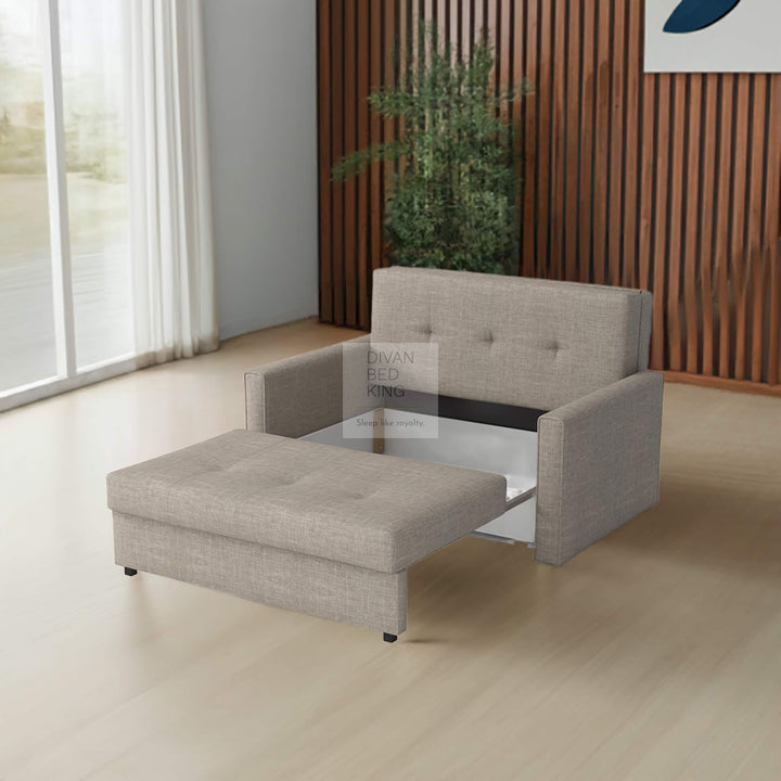 Salerno Grey and Blue 3 in 1 Sofa Bed 2 Seater with Storage