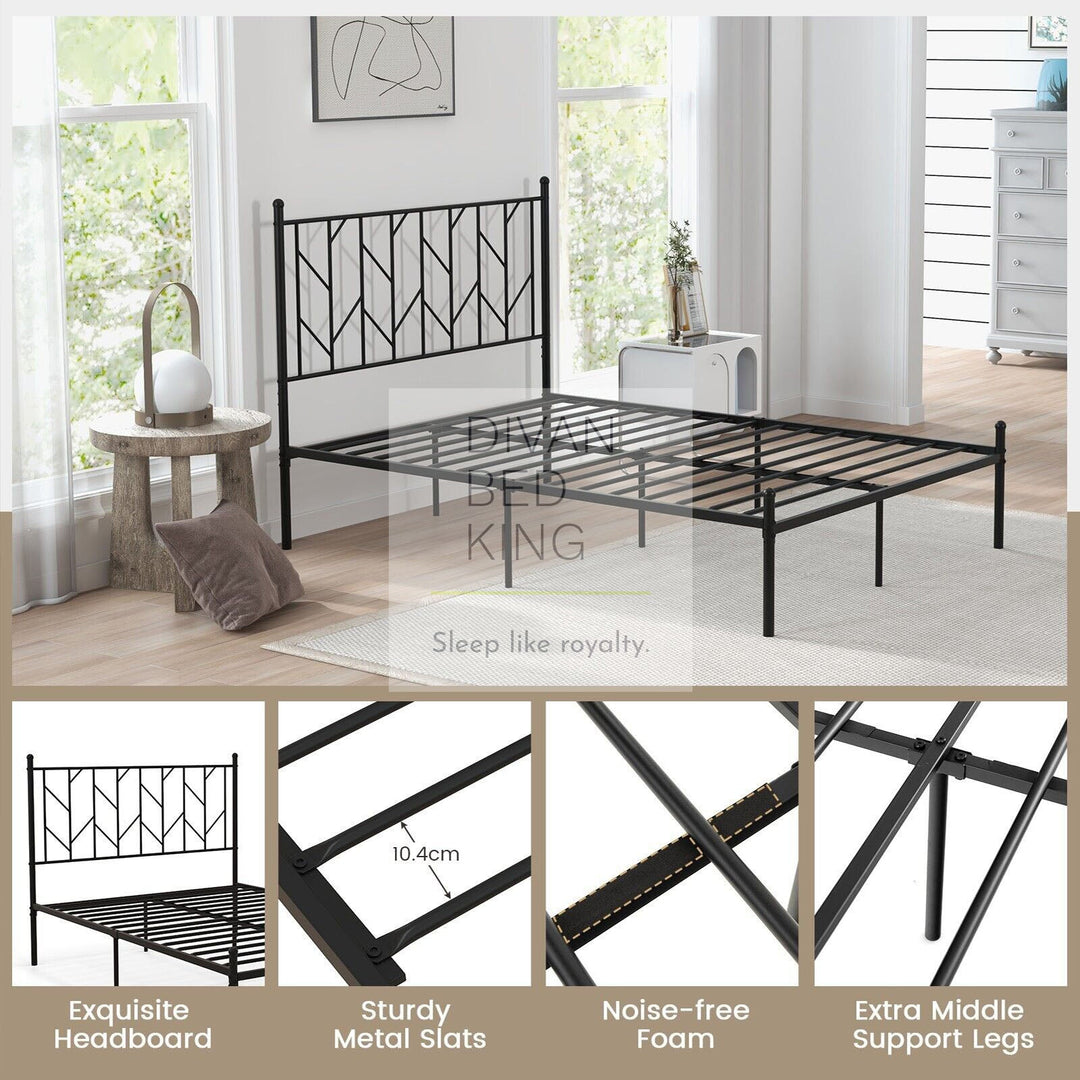 Georgia Black Metal Bed Frame