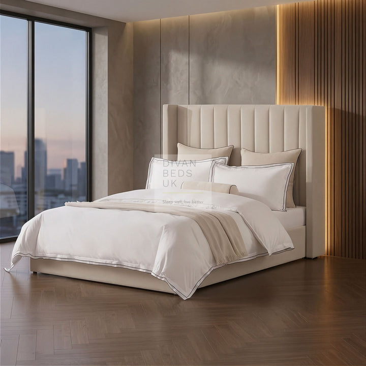 Madison Luxury Ottoman Storage Upholstered Headboard Bed Frame