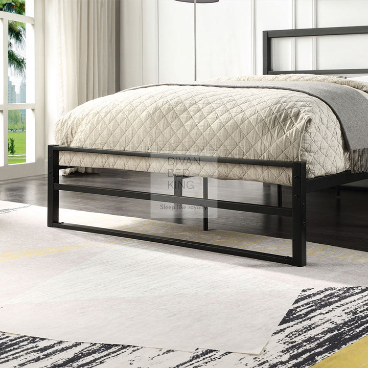 Emiliano Black Metal Bed Frame