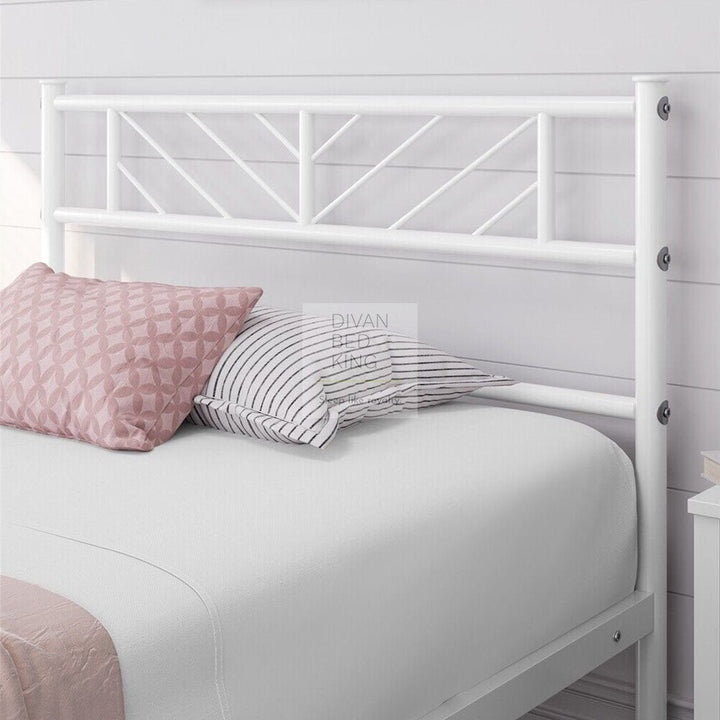 Booker White Metal Bed Frame