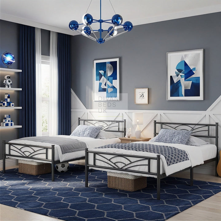 Georgia Kids Black Metal Bed Frame