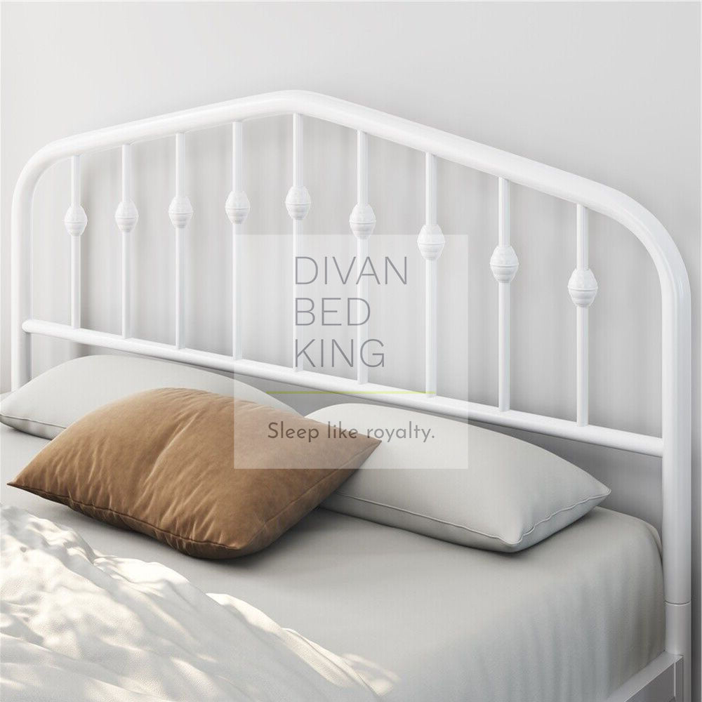 Gatsby White Metal Bed Frame