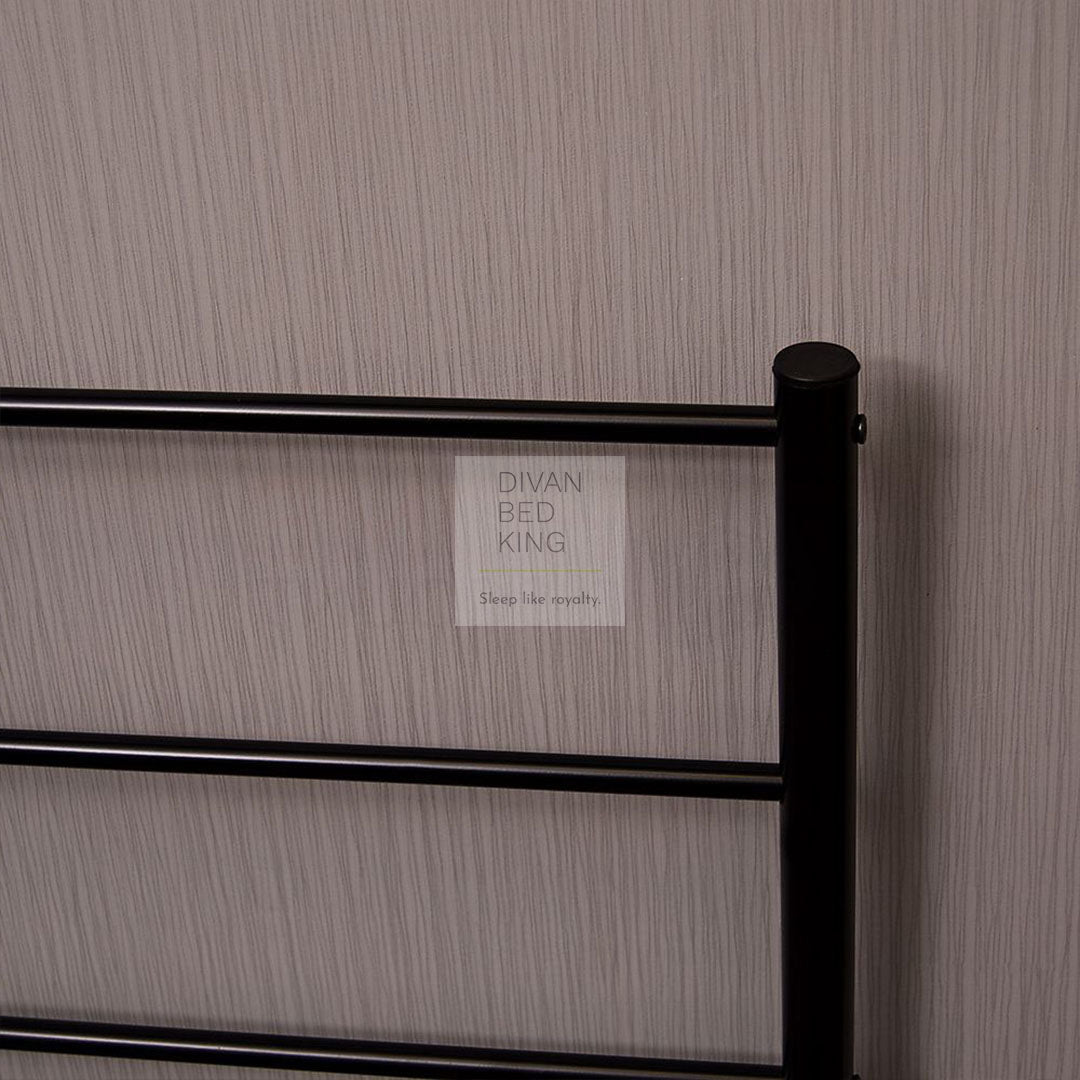 Dravos Black Metal Bed Frame With Drawer Options