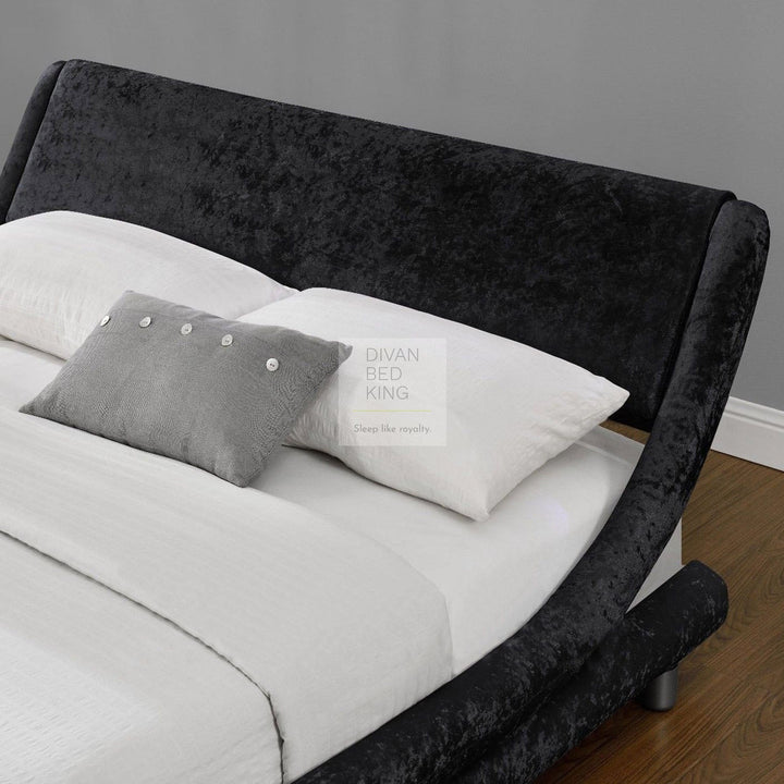 Volo Italian Modern Crushed Velvet Bed Frame