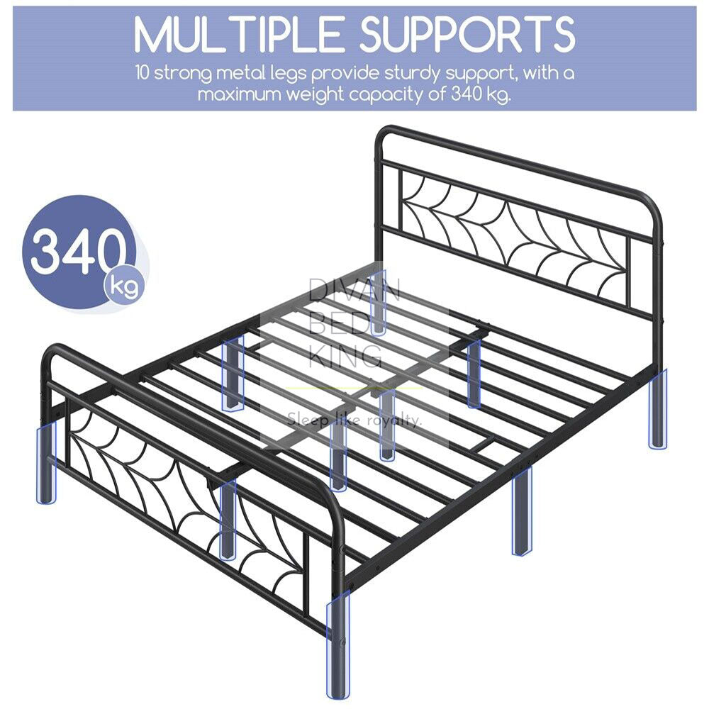 Vector Black Metal Bed Frame