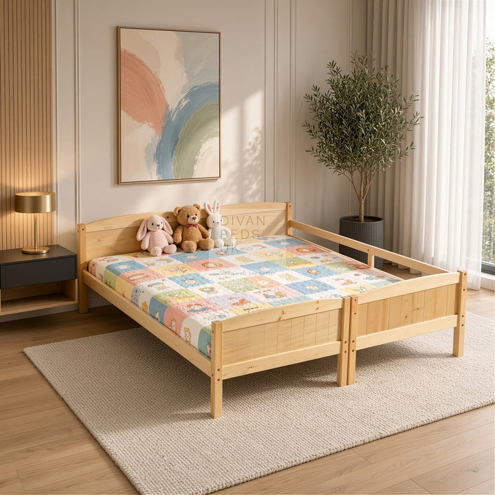 Columbus Detachable Natural Pine Wooden Bunk Bed