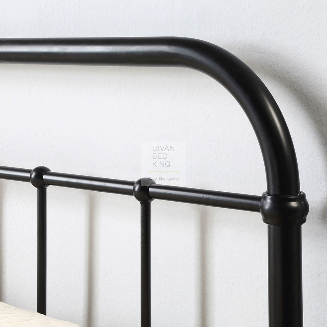 Regent Black Metal Hospital Style Bed Frame