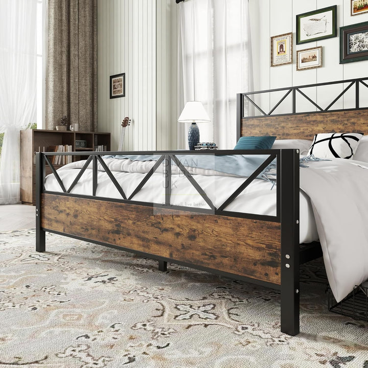 Andria Metal Bed Frame with 2 Drawer Storage Included