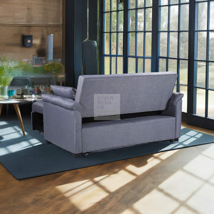 Lyons Grey Reclining Convertible 3 Seater Sofa Bed Pull Out Couch