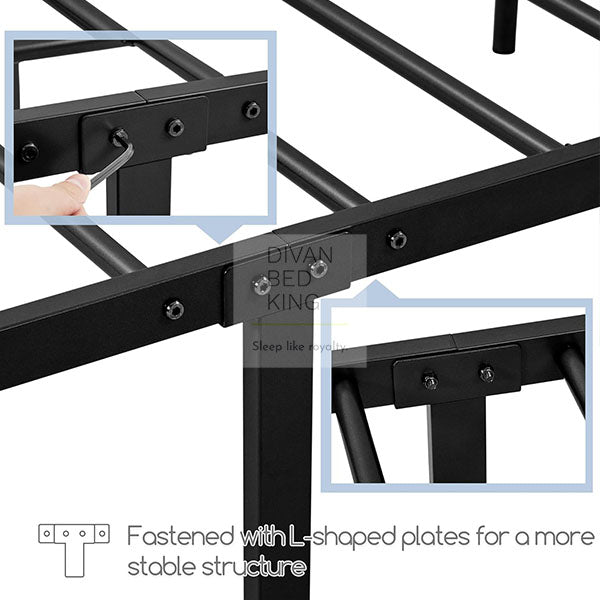 Booker Black Metal Bed Frame