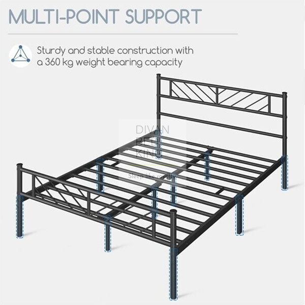 Booker Black Metal Bed Frame