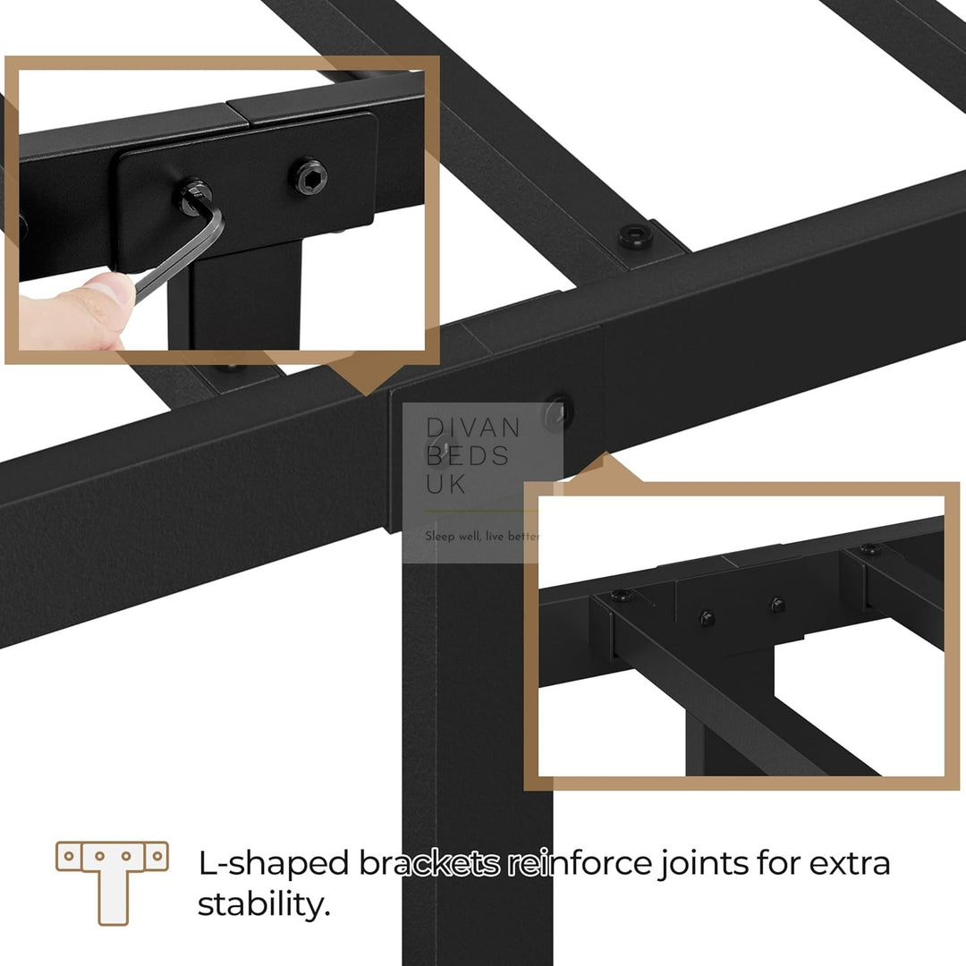 Georgia Black Metal Bed Frame