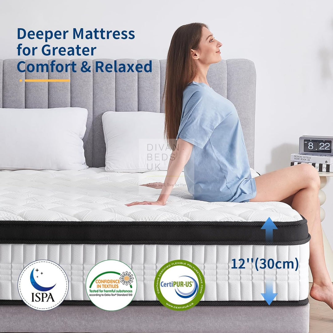 3000 Pocket Spring TENCEL™ Box Top Pillow Top Memory Foam Mattress