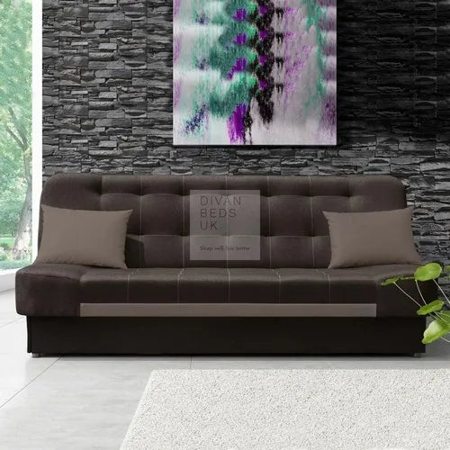 Dark Brown with Brown Pillows