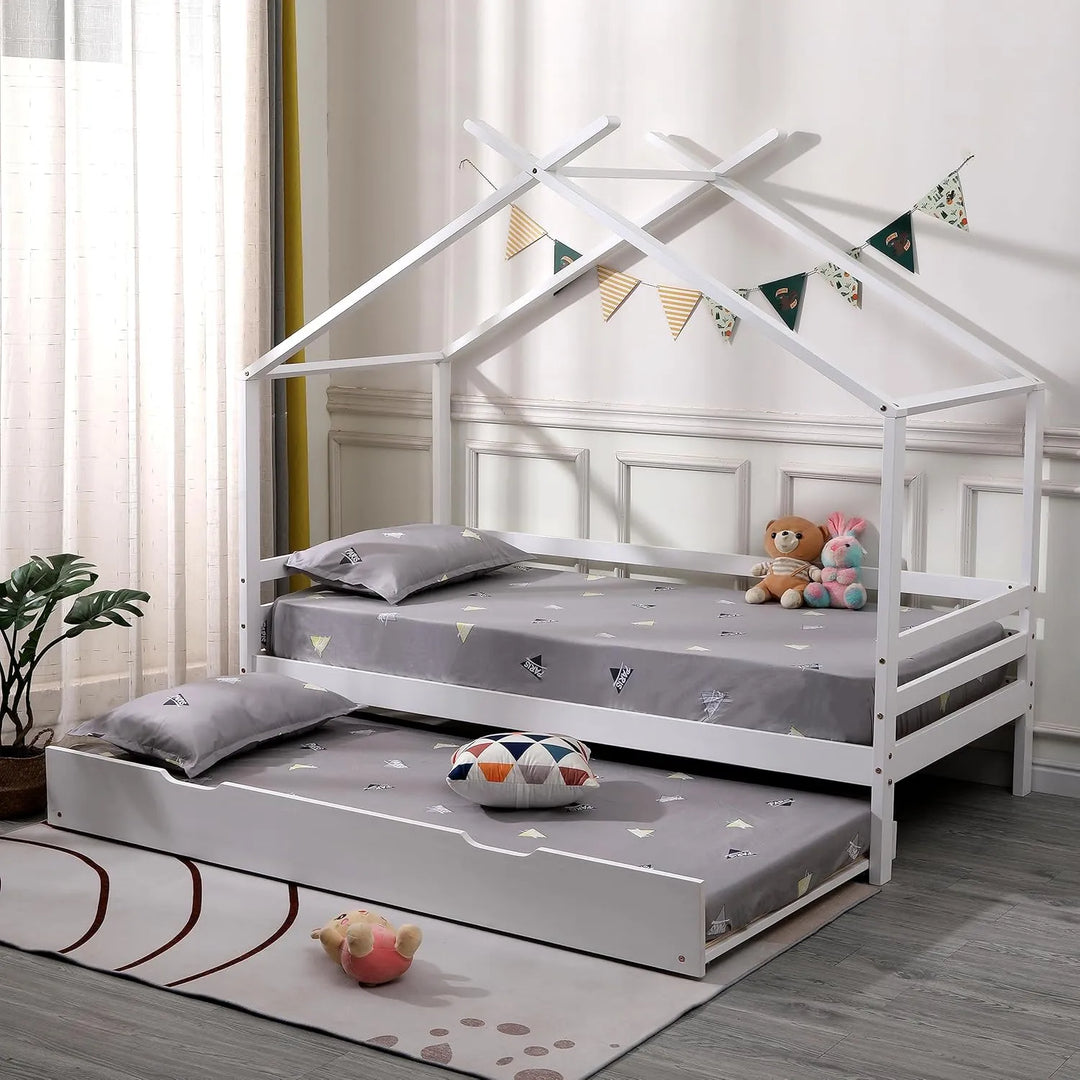 Cabrera Wooden Treehouse Canopy Bed 