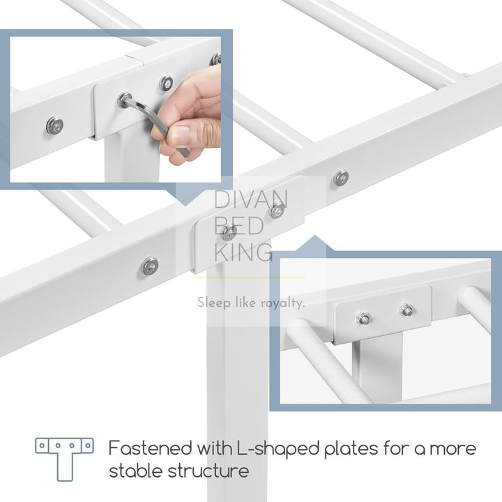 Gatsby White Kids 3ft Single Metal Bed Frame