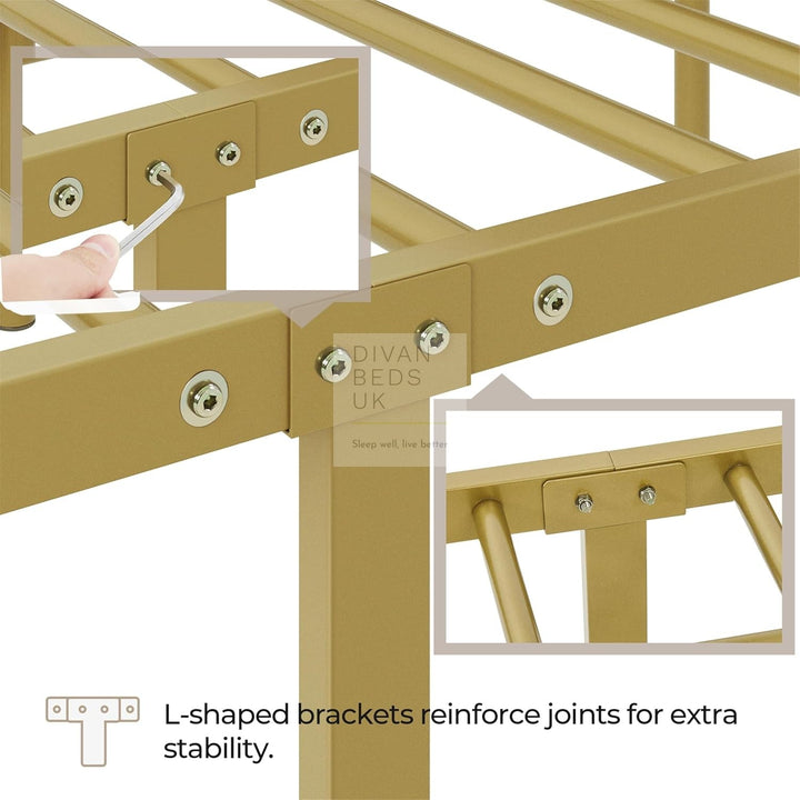 Georgia Gold Metal Bed Frame