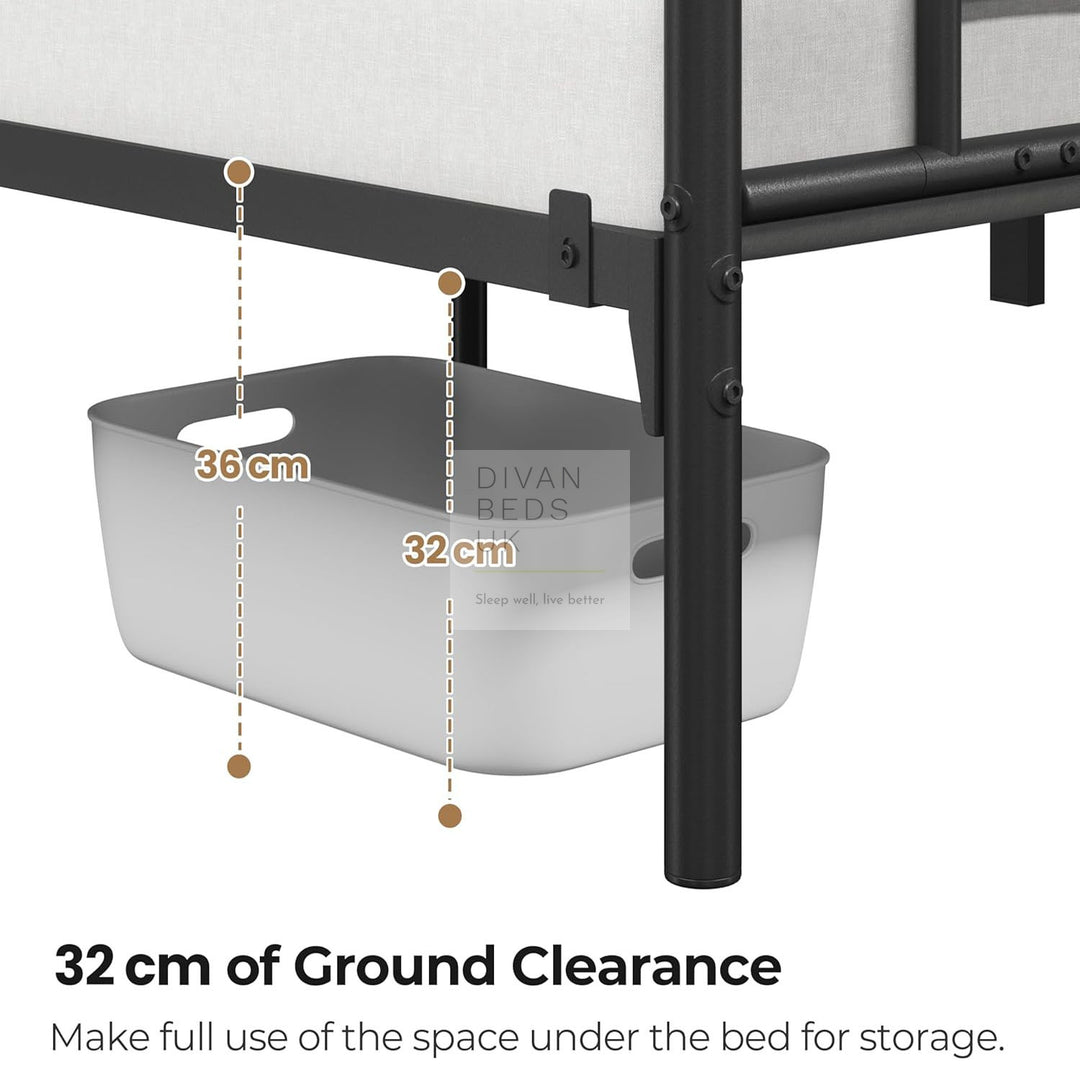 Georgia Black Metal Bed Frame