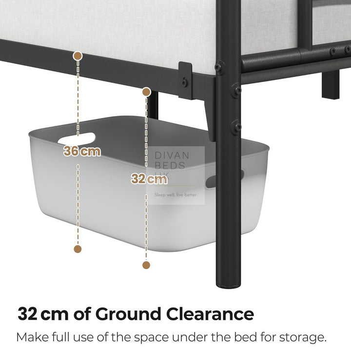 Georgia Black Metal Bed Frame