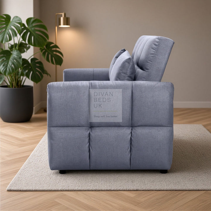 Lyons Grey Reclining Convertible 3 Seater Sofa Bed Pull Out Couch