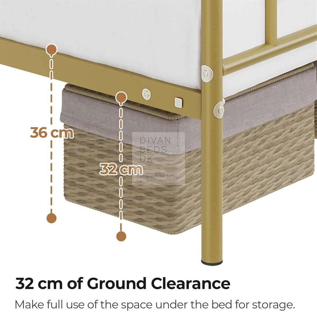 Georgia Gold Metal Bed Frame