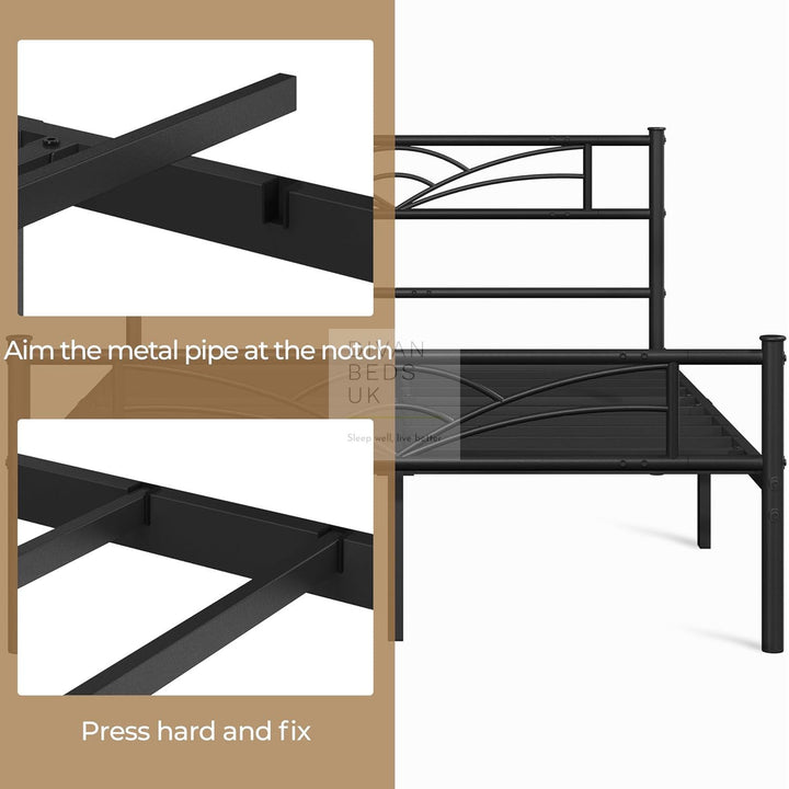 Georgia Black Metal Bed Frame