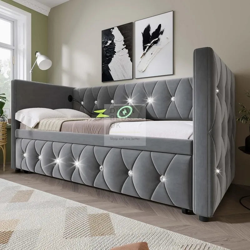 Grey Plush Velvet
