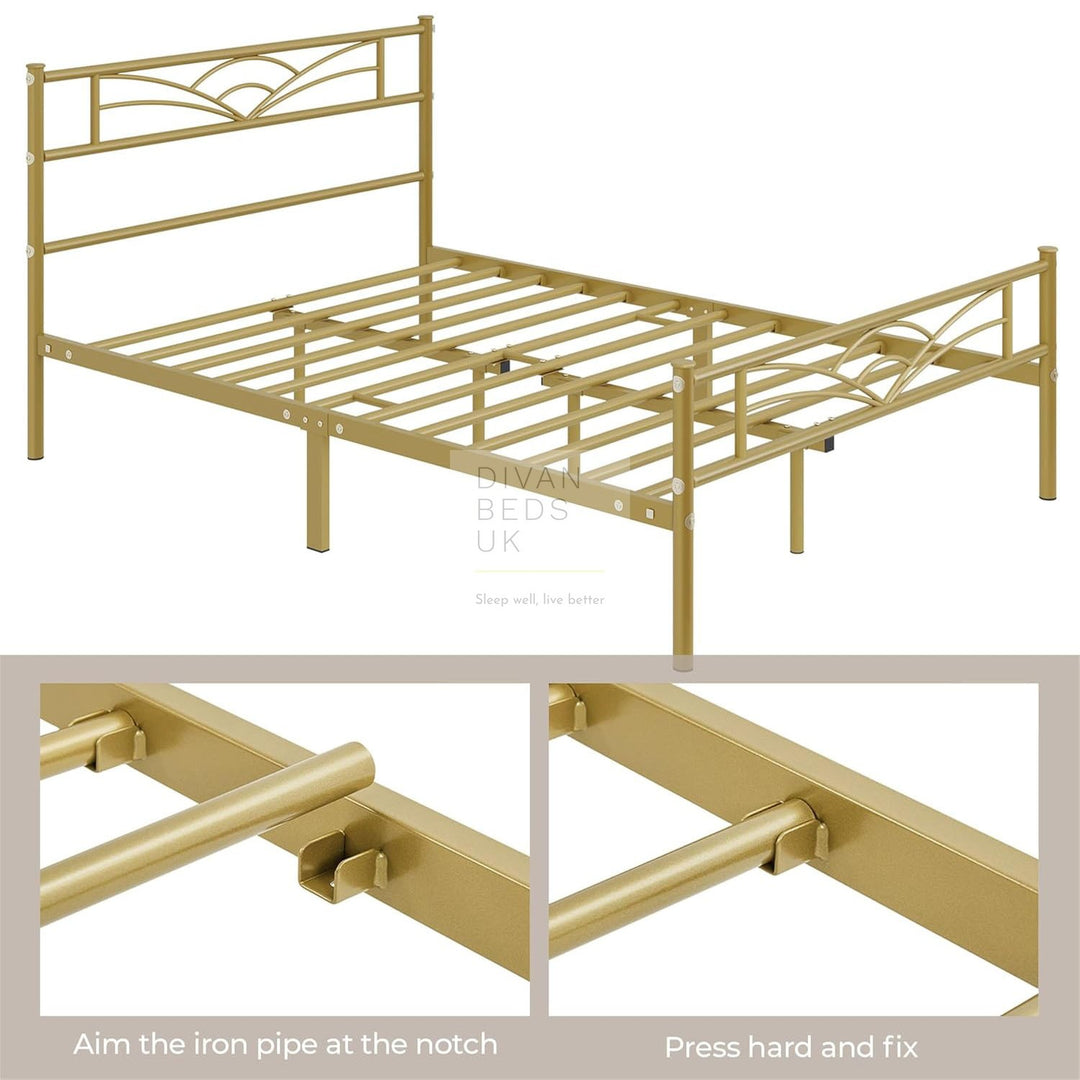 Georgia Gold Metal Bed Frame