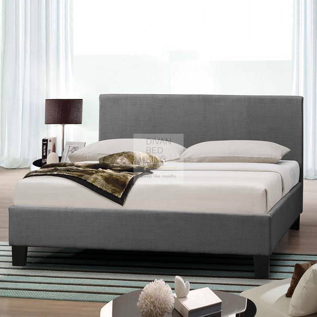 Emma Modern Italian Grey Fabric Bed Frame