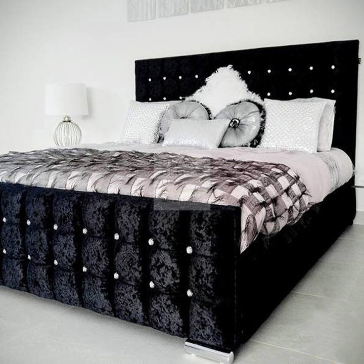 Valencia Luxury Crushed Velvet Upholstered Bed Frame